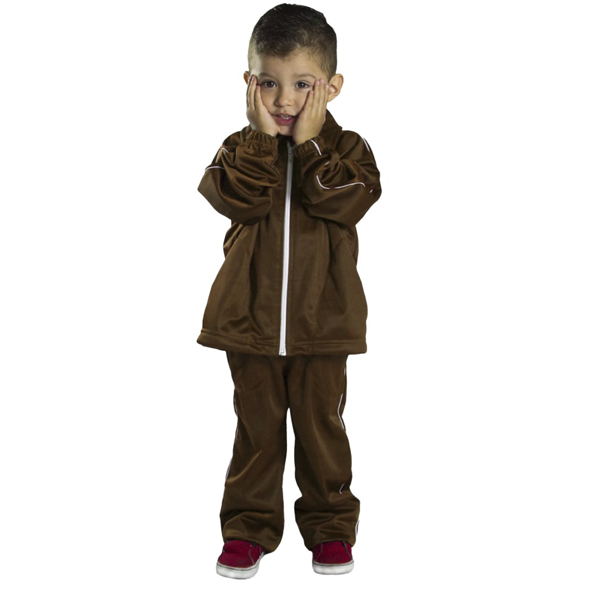 Pants Chamarra Y Pantalon Escolar Unisex Talla 4 Edad 4 Color Café